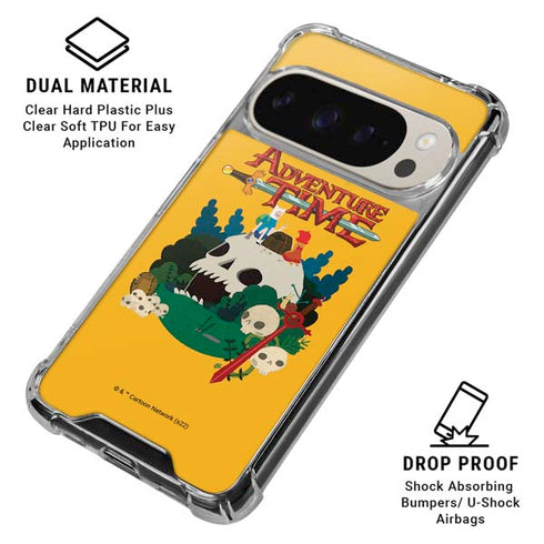 Adult Swim Adventure Time Cave Of Skulls Pixel 9/9 Pro Clear Case